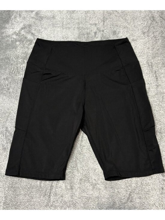 Pants - Aerie Biker Shorts Womens L Black High Rise Athletic Stretch Pocket Activewear